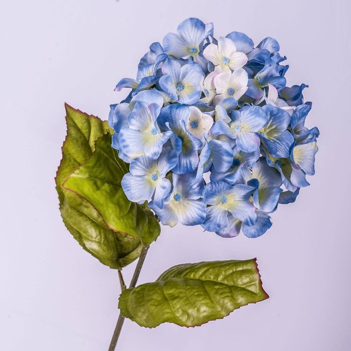 Hortensia de plástico MONA, azul-crema, 70cm, Ø16cm