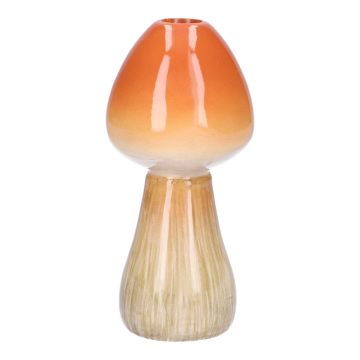 Florero seta de cerámica RADOMILA, naranja-beige, 16cm, Ø7,5cm