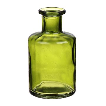 Botella de cristal BARTOLOMEA, verde oliva-transparente, 11,8cm, Ø6,8cm