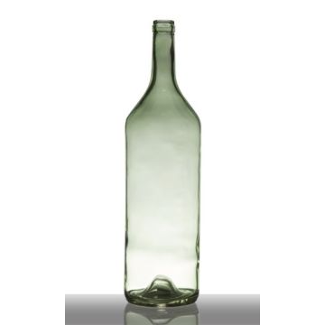 Botella de vidrio decorativa FERGUS, verde-transparente, 53,5cm, Ø14,5cm