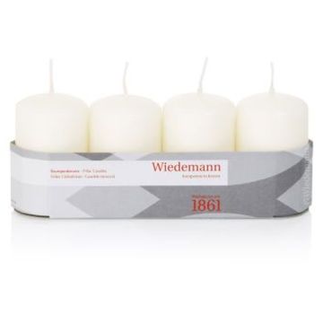 Velas de Adviento JENARO, 4 piezas, marfil, 8cm, Ø5cm, 18h - Made in Germany