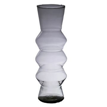 Jarrón ERCELINA de cristal, reciclado, transparente, 36cm, Ø13cm