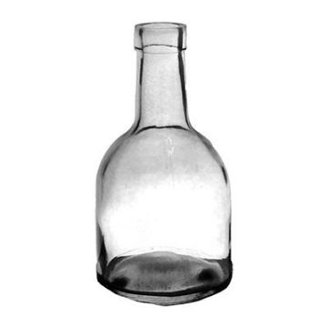 Botella de cristal decorativa URSOLA, transparente, 16cm, Ø8cm