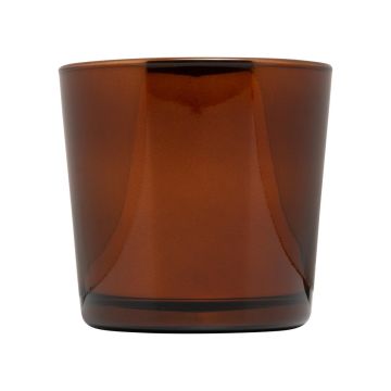 Jardinera de cristal ALENA SHINY, cobre brillante, 11cm, Ø11,5cm