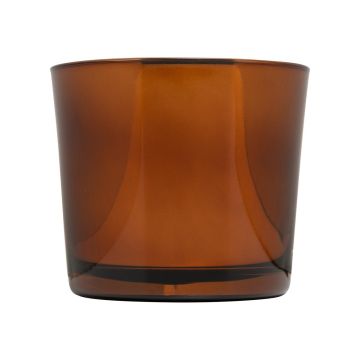 Jardinera de cristal ALENA SHINY, cobre brillante, 12,5cm, Ø14,5cm