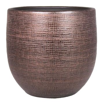 Macetero de cerámica AGAPE con grano, cobre, 36cm, Ø39cm