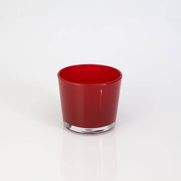 Pequeño farol / florero ALENA, rojo, 8,5cm, Ø10cm