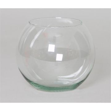 Jarrón bola para velas TOBI OCEAN de cristal, transparente, 13cm, Ø15cm