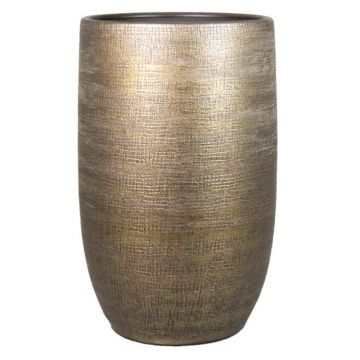 Jarrón de cerámica AGAPE con grano, oro, 50cm, Ø32cm