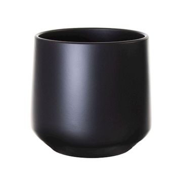 Cachepot ZIOKA en cerámica, antracita mate, 26cm, Ø29cm