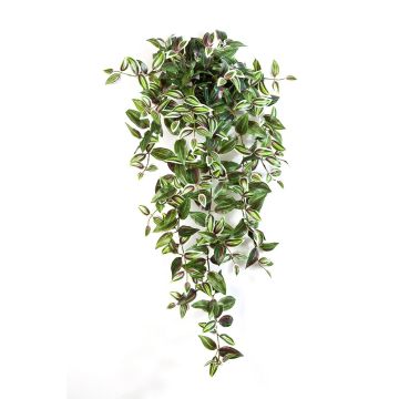 Tradescantia Zebrina de plástico PANCHO, con palo, verde-morado, 95cm