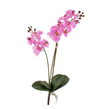 Orquídea Phalaenopsis artificial CANDIDA con palo, rosa, 65cm