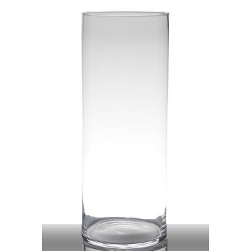 Jarrón de cristal grande KAYLOU AIR, vidrio ecológico, transparente, 33cm,  Ø13cm/Ø23cm