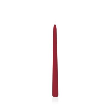 Vela de mesa / Vela para cena PALINA, rojo oscuro, 25cm, Ø2,5cm, 8h - Hecho en Alemania