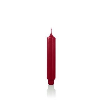 Vela cónica / Vela alargada ARIETTA, rojo oscuro, 16.4cm, Ø2.8cm, 6h - Hecho en Alemania