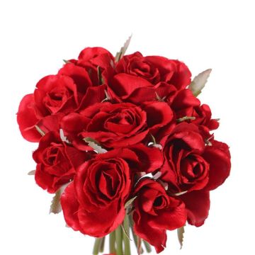 Ramillete de rosas sintéticas ROSILA, rojo, 20cm, Ø15cm