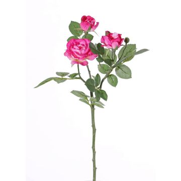 Rama de rosa de plástico CORALEE, fucsia, 50cm, Ø3-7cm