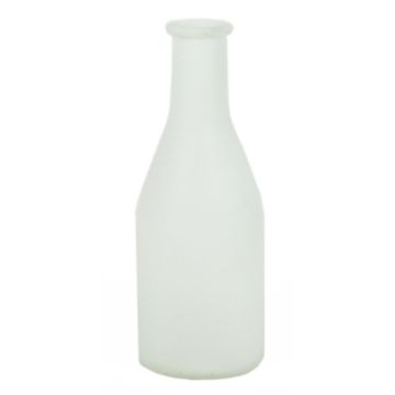 Botella de vidrio ANYA, blanco-mate, 18cm, Ø6,5cm