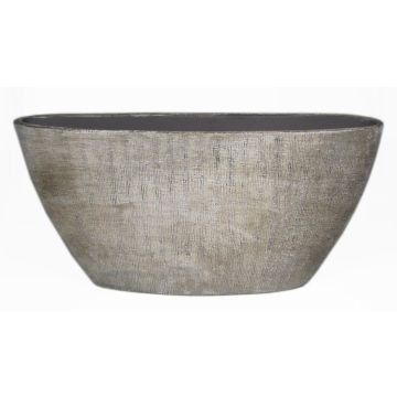 Fuente de cerámica AGAPE con grano, blanco-marrón, 73x17x36cm