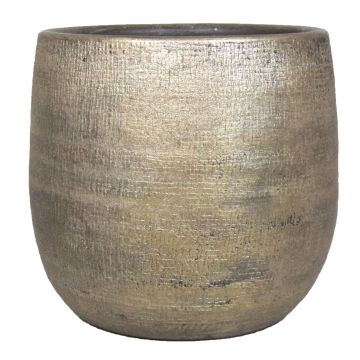 Maceta de cerámica AGAPE con grano, oro, 22cm, Ø24cm