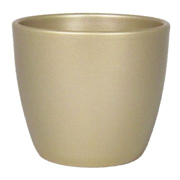 Maceta TEHERAN BASAR, cerámica, oro-mate, 19,5cm, Ø22,5cm