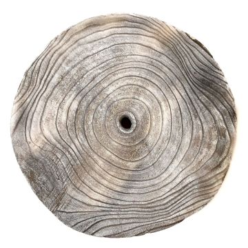 Rodaja de madera paulownia JESSALYN, gris, Ø44-46cm
