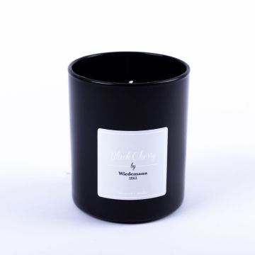 Vela perfumada MIREYA en vaso, Black Cherry, negra, 9.3cm, Ø7.9cm, 35h