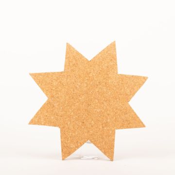 Salvamanteles de corcho en forma de estrella MANARA, natural, 1,5cm, Ø29,5cm